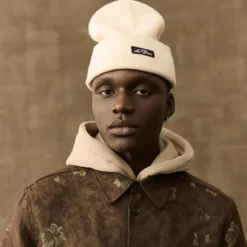 Les Deux | Kremowa czapka beanie Wayne z logo