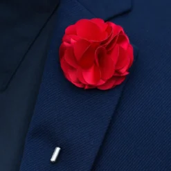 Luksusowa szpilka do marynarki - czerwona róża