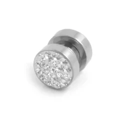 Magnetyczny kolczyk z cyrkoniami 8 mm
