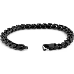 8 mm czarna bransoletka łańcuszkowa
