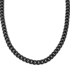 10 mm czarny naszyjnik łańcuszkowy