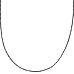 2 mm czarny naszyjnik łańcuszkowy