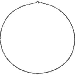 2 mm czarny naszyjnik łańcuszkowy