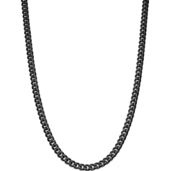 6 mm czarny naszyjnik łańcuszkowy