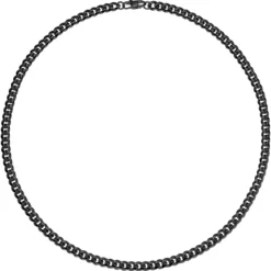 6 mm czarny naszyjnik łańcuszkowy