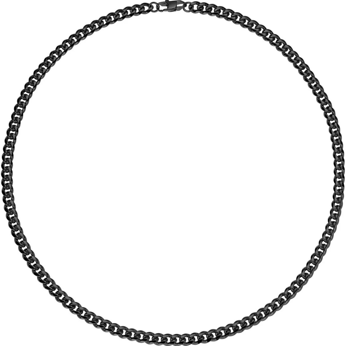 6 mm czarny naszyjnik łańcuszkowy
