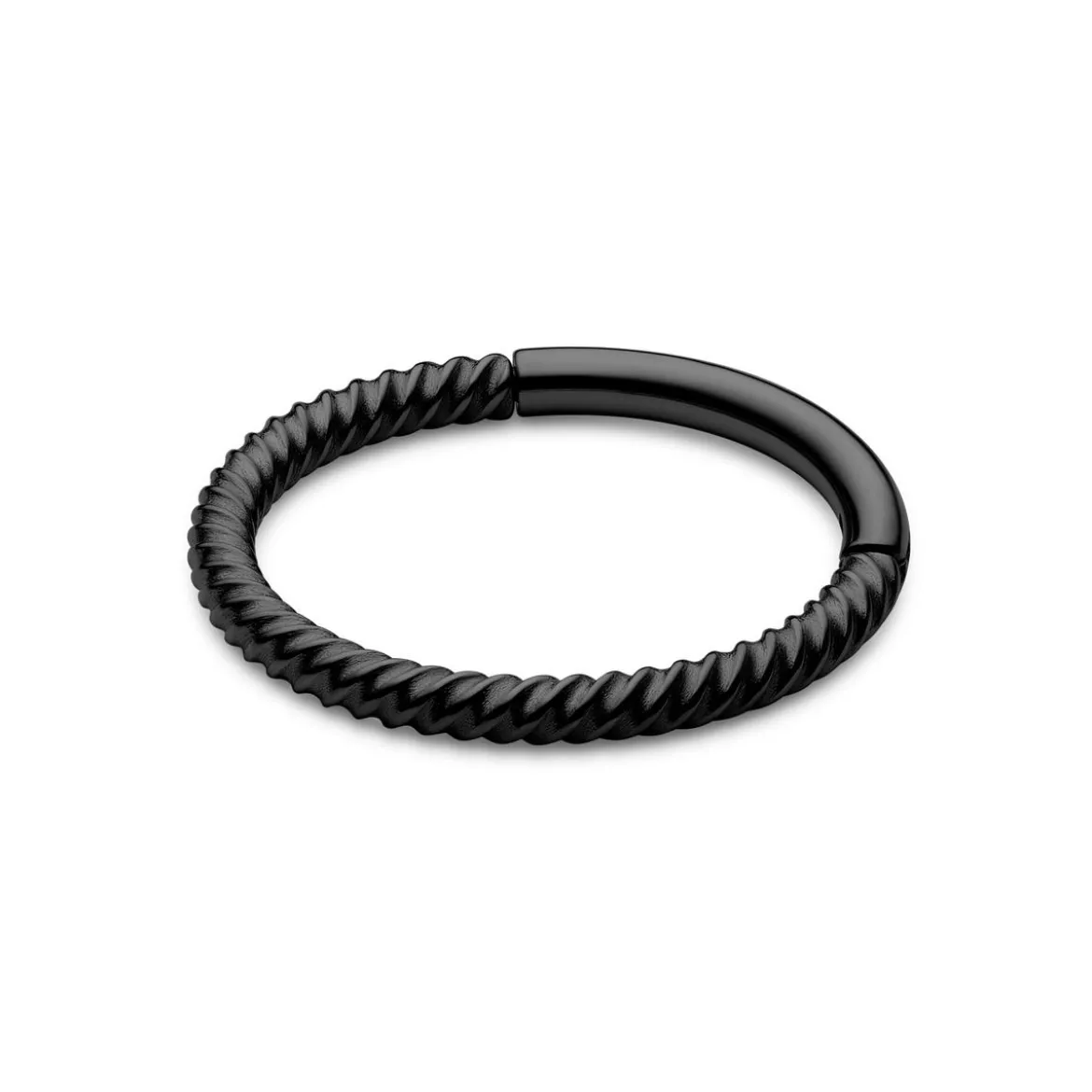 8 mm czarny piercing kółko drut ze stali nierdzewnej