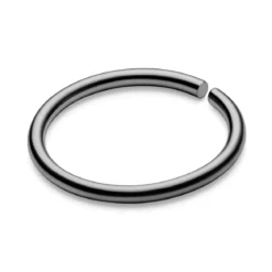 6 mm gładki srebrzysty piercing kółko z tytanu