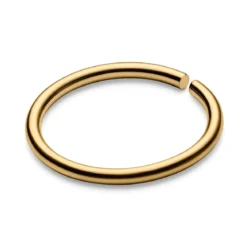 6 mm gładki złocisty piercing kółko z tytanu