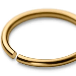 10 mm gładki złocisty piercing kółko z tytanu