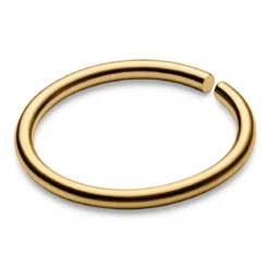 8 mm gładki złocisty piercing kółko z tytanu