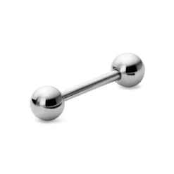 8 mm srebrzysta prosta sztanga ze średnimi kulkami ze stali chirurgicznej