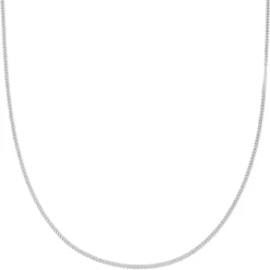 2 mm srebrzysty naszyjnik łańcuszkowy