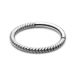 10 mm srebrzysty piercing kółko drut ze stali nierdzewnej