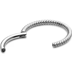 8 mm srebrzysty piercing kółko drut ze stali nierdzewnej