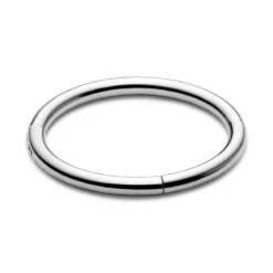 8 mm srebrzysty piercing kółko ze stali chirurgicznej