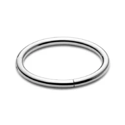 7 mm srebrzysty piercing kółko ze stali chirurgicznej