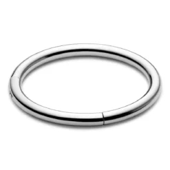10 mm srebrzysty piercing kółko z tytanu