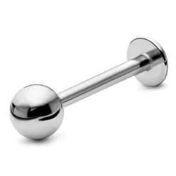 10 mm srebrzysty wkręt labret z kulką ze stali chirurgicznej
