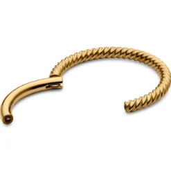 10 mm złocisty piercing kółko drut ze stali nierdzewnej