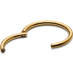 10 mm złocisty piercing kółko z tytanu