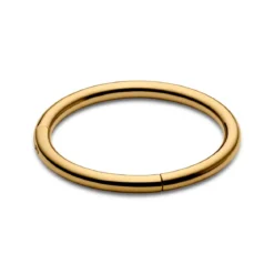 7 mm złocisty piercing kółko z tytanu