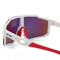 Momentum | Biało-różowe sportowe okulary przeciwsłoneczne wraparound