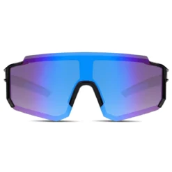 Momentum | Czarno-niebieskie sportowe okulary przeciwsłoneczne wraparound