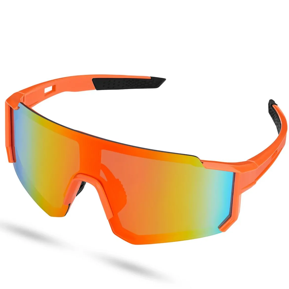 Momentum | Pomarańczowe sportowe okulary przeciwsłoneczne wraparound