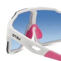 Momentum | Różowo-żółte sportowe okulary przeciwsłoneczne wraparound
