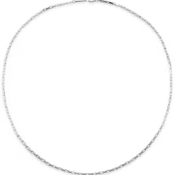 New Classics | 2 mm naszyjnik typu cable ze stali nierdzewnej w srebrnym kolorze