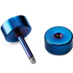 Niebieski kolczyk sztyft 6 mm