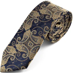 Niebieski krawat paisley