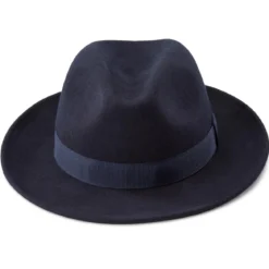 Niebieski wełniany kapelusz fedora Alessandria Fido