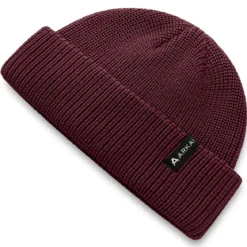 Nordic | Bordowa czapka beanie rybacka z poliestru