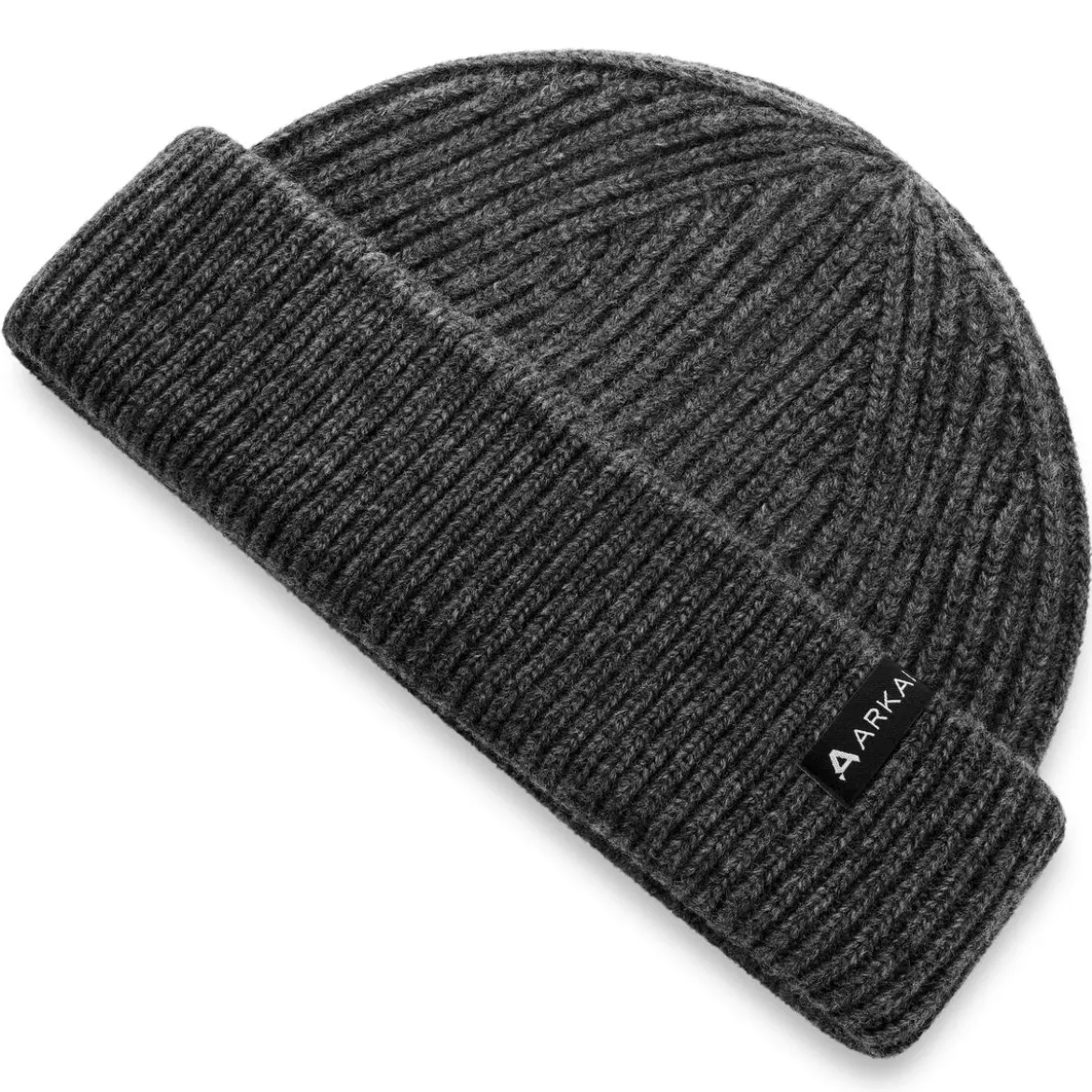 Nordic | Ciemnoszara czapka beanie rybacka z mieszanki wełny
