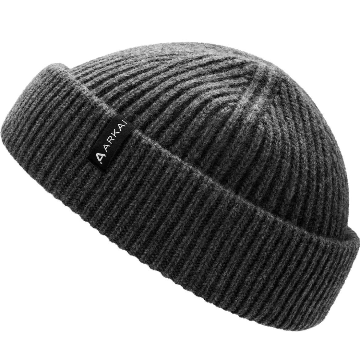 Nordic | Ciemnoszara czapka beanie rybacka z mieszanki wełny