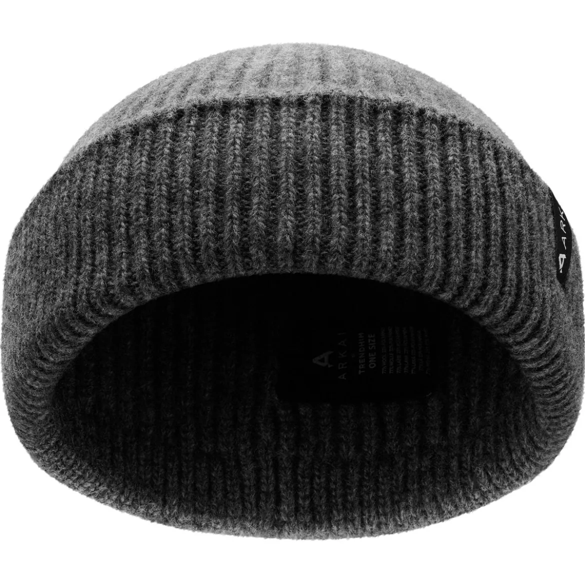 Nordic | Ciemnoszara czapka beanie rybacka z mieszanki wełny