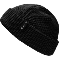 Nordic | Czarna rybacka czapka beanie z poliestru
