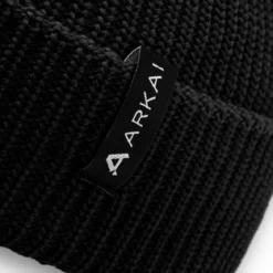 Nordic | Czarna rybacka czapka beanie z poliestru