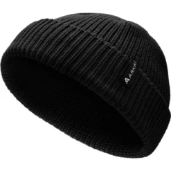 Nordic | Czarna rybacka czapka beanie z poliestru