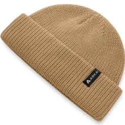 Nordic | Piaskowa czapka beanie rybacka z poliestru