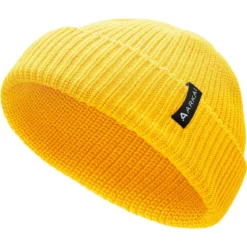 Nordic | Żółta czapka beanie rybacka z poliestru