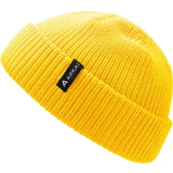 Nordic | Żółta czapka beanie rybacka z poliestru