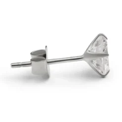 Nova | Okrągły kolczyk ze srebra próby 925 z cyrkonią 7A Premium - 6 mm