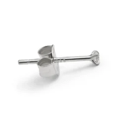 Nova | Okrągły kolczyk ze srebra próby 925 z cyrkonią 7A Premium - 2 mm