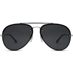 Occasus | Czarne gradientowe okulary przeciwsłoneczne aviator