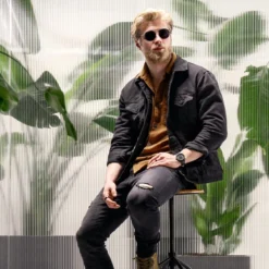 Occasus | Czarne okrągłe okulary przeciwsłoneczne aviator
