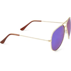 Okulary przeciwsłoneczne w złoto-ciemnoopalizującym tonie aviator