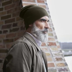 Oliwkowa lekka beanie z bawełny organicznej Kyler Kite